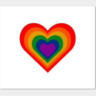 Rainbow Heart Posters and Art